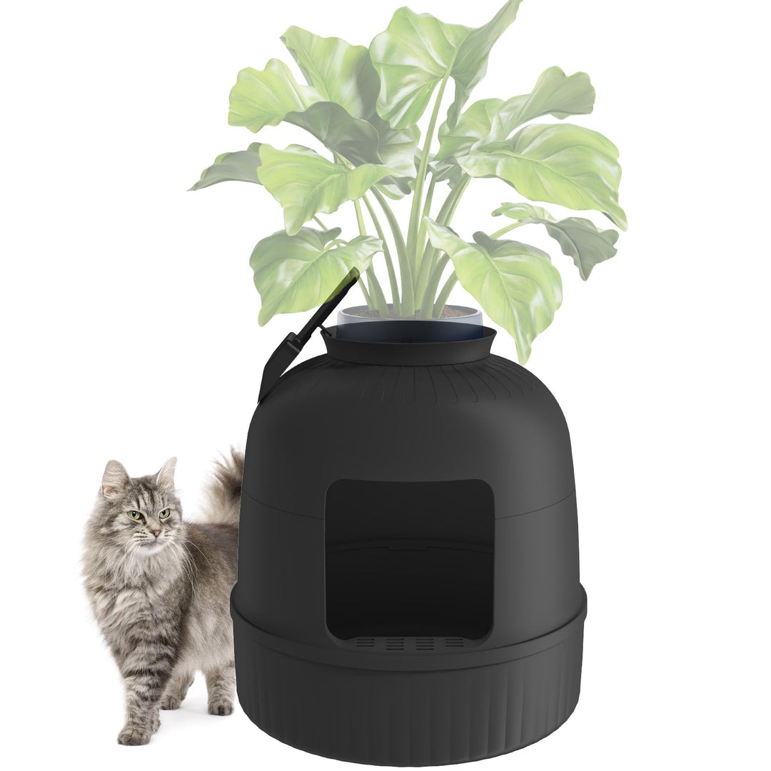 Lifewit Katzenklo Versteckt mit Schaufel und Abnehmbarer Oberseite, Katzentoilette XXL mit Geruchsko
