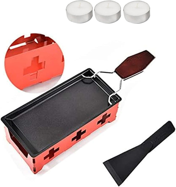 Vastsea Käse Raclette, Tragbares Candlelight-Käse-Raclette, Racletteofen mit Kerzen, Kohlenstoffstah