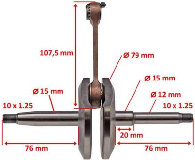 Kurbelwelle für Hercules Prima M 2 3 4 5 6 Optima Sachs 504 505