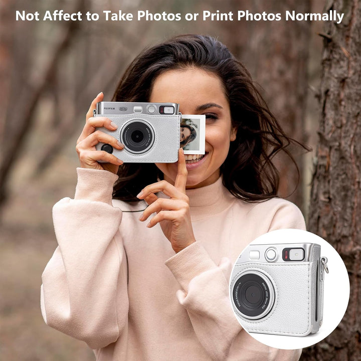 MUZIRI KINOKOO Tasche für Fuji Instax Mini EVO Sofortbildkamera – PU-Leder Mini EVO Schutzhülle im h