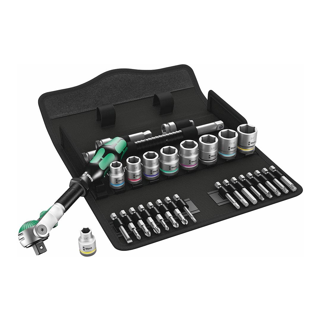 Wera 8100 SB 9 Zyklop Speed-Knarrensatz, 3/8 Zoll-Antrieb, zöllig, 29-teilig, 05004049001 3/8 Zoll z