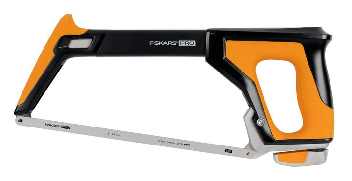 Fiskars Pro Bügelsäge, Sägeblattlänge: 30 cm, 24 TPI, Schwarz/Orange, TrueTension, 1062931 30 cm Büg