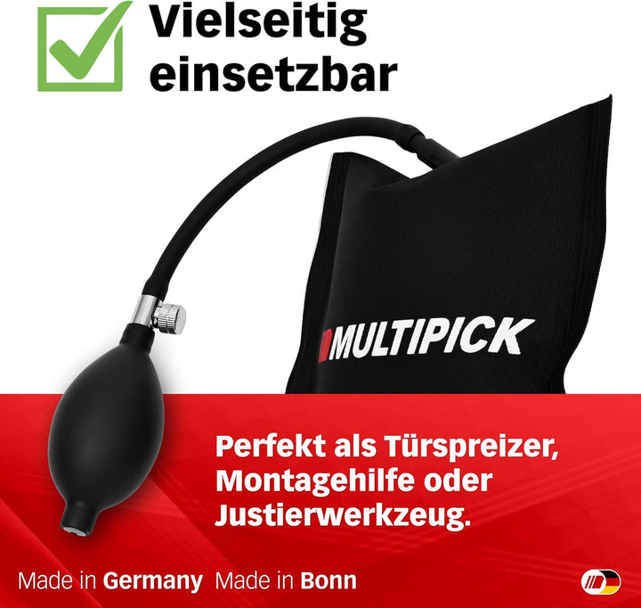 MULTIPICK Montagekissen aus Nylon [Profi-Qualität] - Türspreizer & Luftkissen - Aufblasbares Hebekis