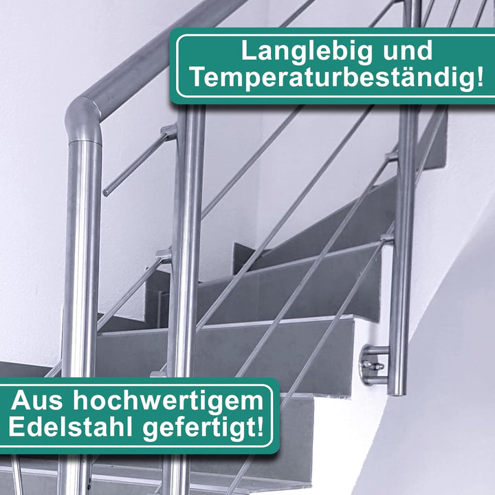 PRIOstahl Pfostenträger Pfostenhalter Wandanker Wandflansch Handlauf Bodenanker x 1 Halter Rund Ansc
