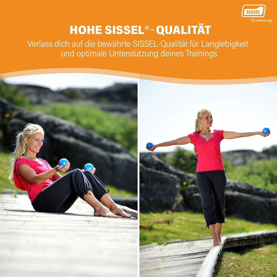 SISSEL® Pilates Toning Ball 2er-Set 900g | Optimale Ergänzung für Balance &amp; Kraft | Vielseitiges Tra