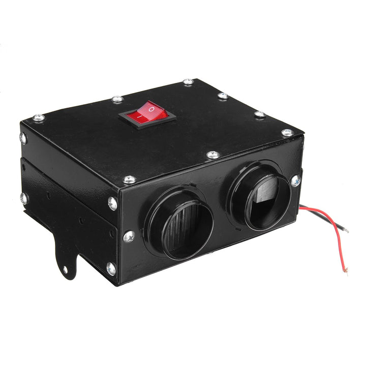 GOZAR 12V 24V 300W Auto LKW Heizung Wärmer Doppel-Loch-Heizung Lüfter Fenster Demister -