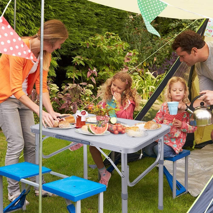 Klapptisch aus Aluminium, Campingtisch für Picknick, Camping, Grill, Outdoor, 60,2 x 45 cm