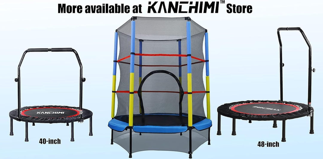 Kanchimi Faltbar Mini Fitness Indoor Exercise Workout Rebounder Sport Trampolin mit Griff 48 inch（12
