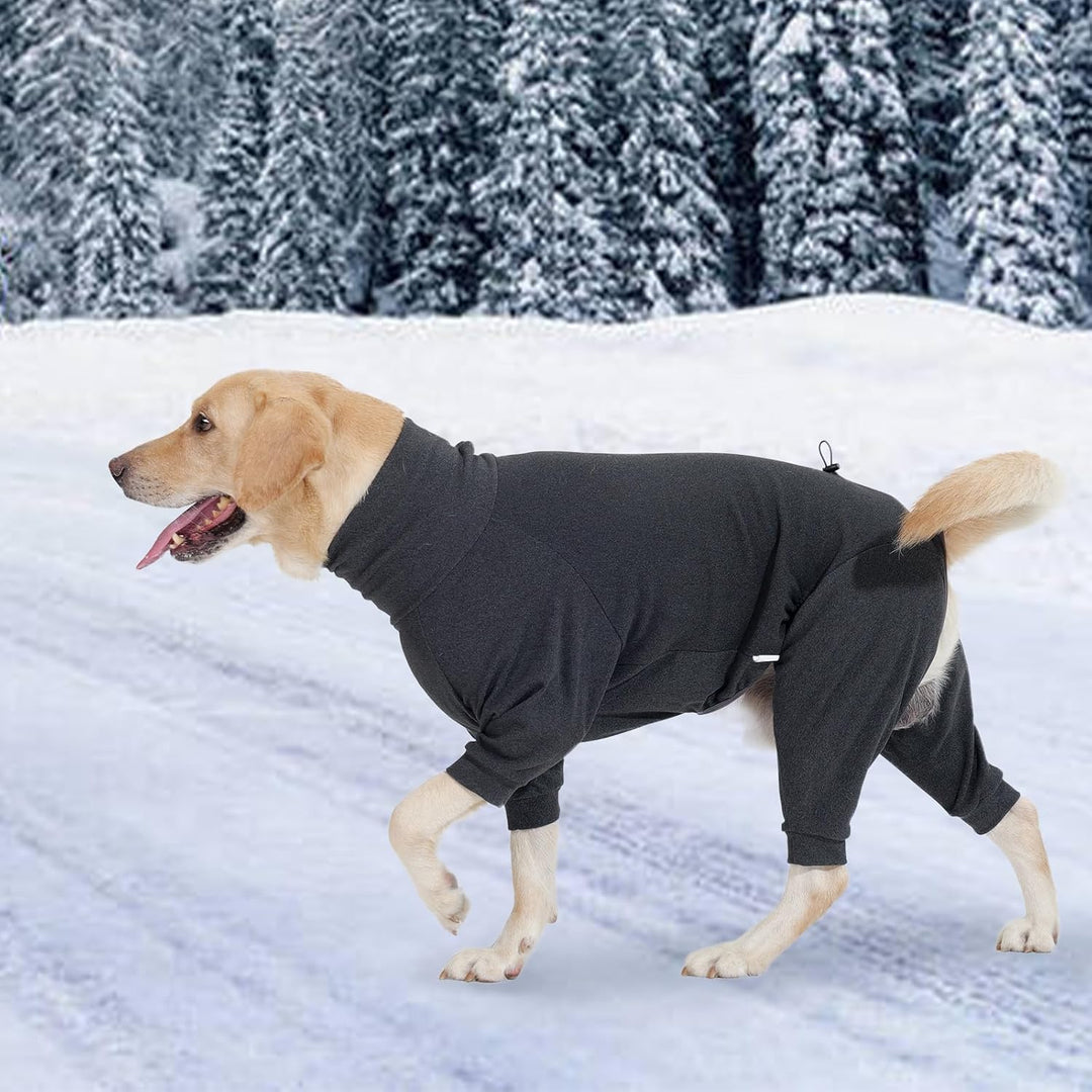 Hundemantel Winter, Warmer Fleece Hundepullover mit Beinen, Weiche Vierbeinige Hundejacke für Kleine