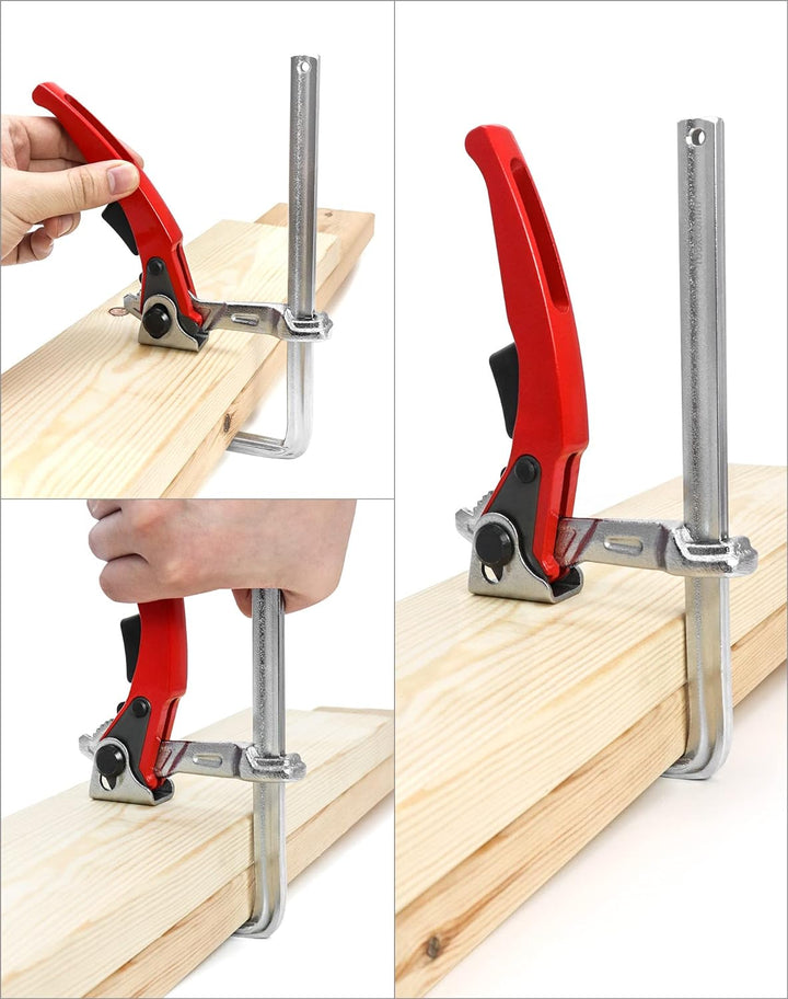 QWORK® Zwinge, Tischzwinge, Hebelzwinge, Schnellspanner mit 160mm Kapazität und 60mm Kehlentiefe zum