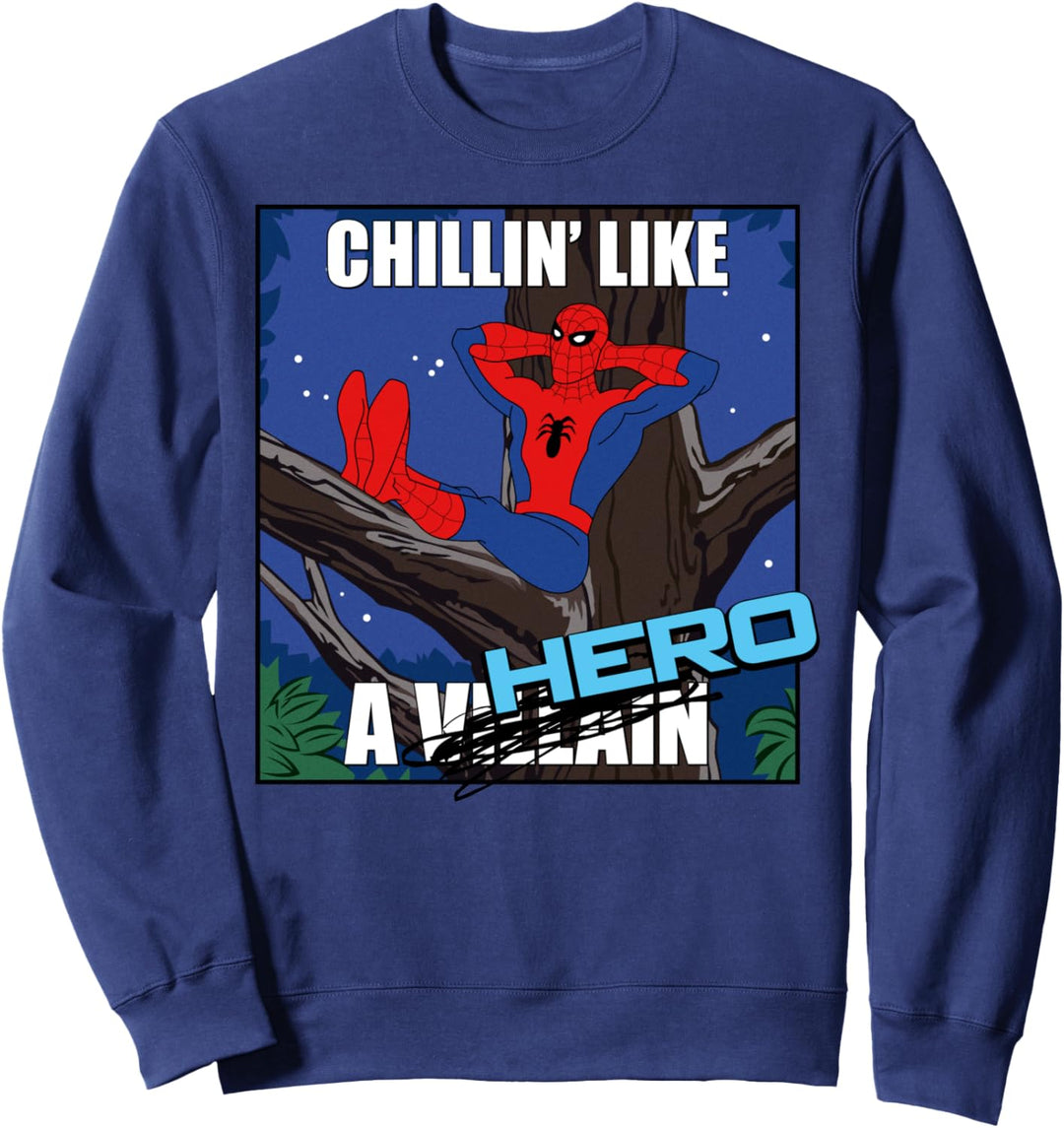 Marvel Spider-Man Chillin' Like A Hero Sweatshirt