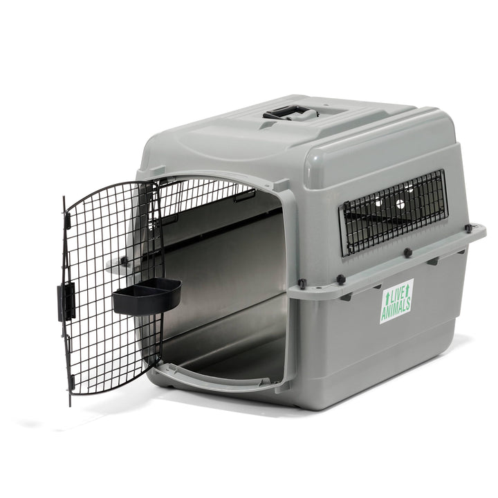 Petmate 00200 Transportin Sky Kennel 28, 71,12 L x 52,07 B x 54,61 H cm, Grau L 71 x B 52 x H 55 cm