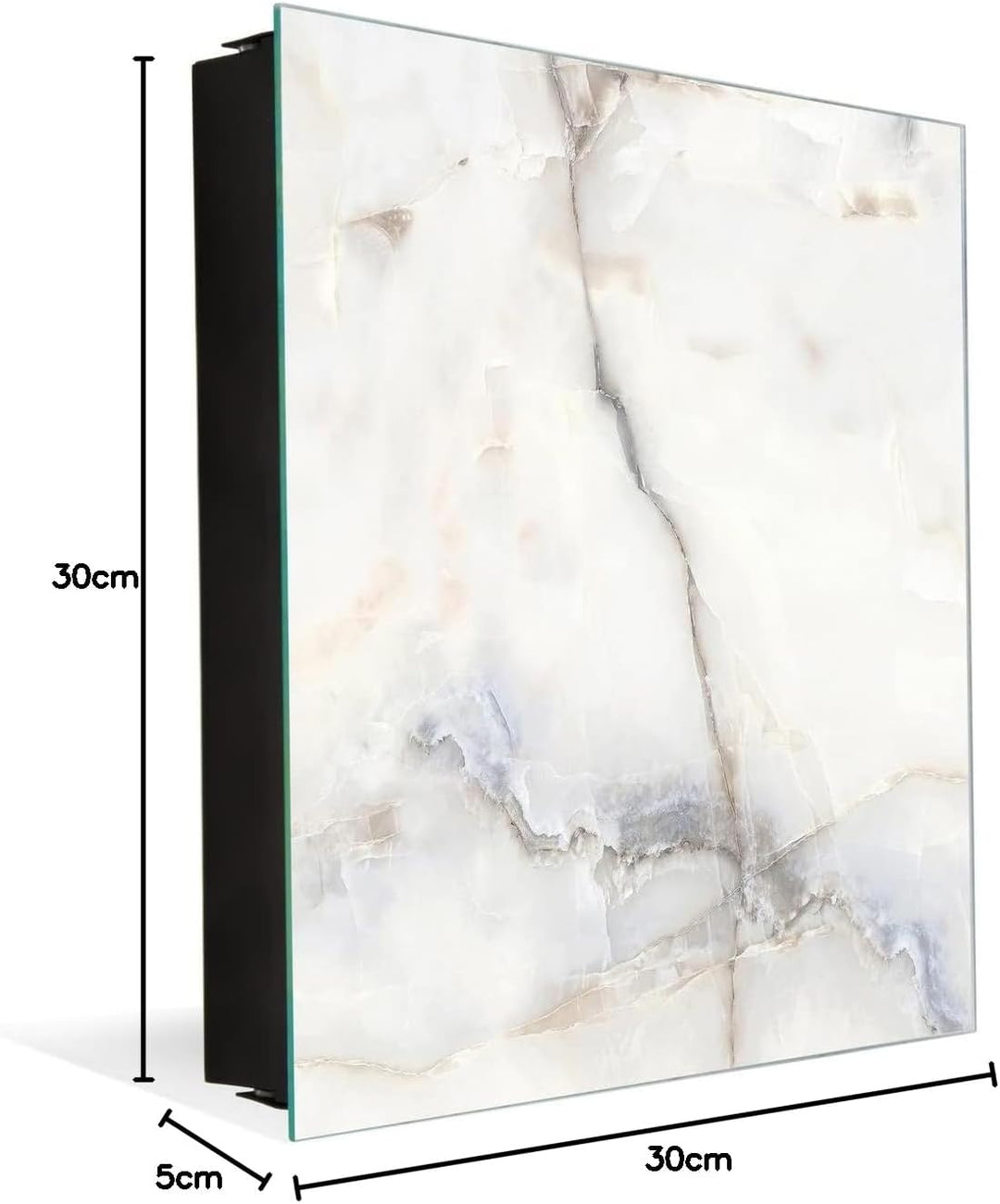Concept Crystal Dekorative Schrank zur Schlüsselaufbewahrung mit Glas-Whiteboard KN02: Murmeln 2 Ser