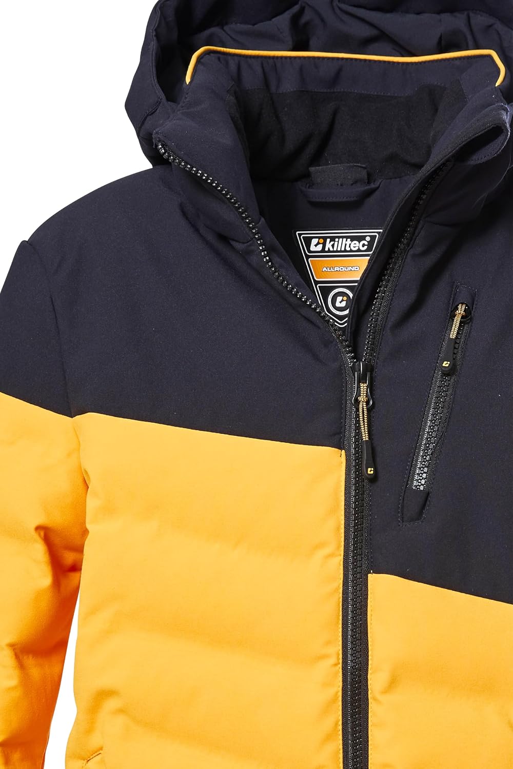 Killtec Jungen Ksw 172 Bys Ski Qltd Jckt Skijacke/Steppjacke mit Kapuze und Schneefang 152 dunkelgel