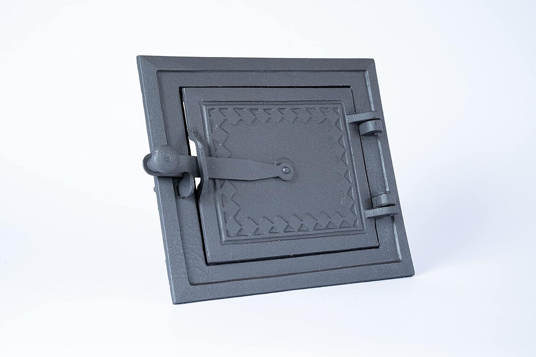 Euro Sezam - Graphit Ofentür aus Gusseisen - Massive dicke Ofentür - Pizzaofentür - DZ057 - Einzeltü