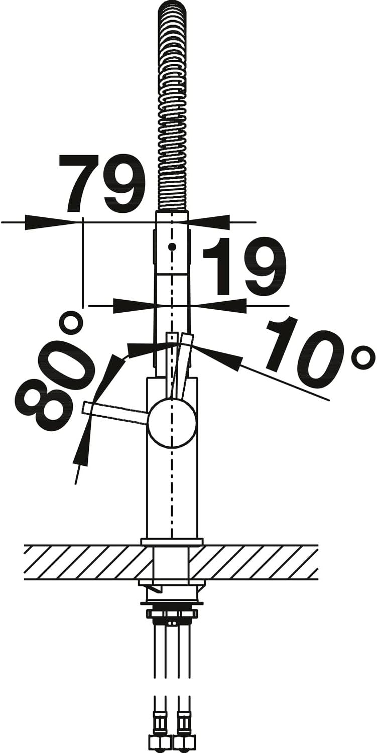 Blanco Catris-S, Einhandmischer mit ausziehbarer Schlauch-Brause / Küchenarmatur Hochdruck, Chrom, 1