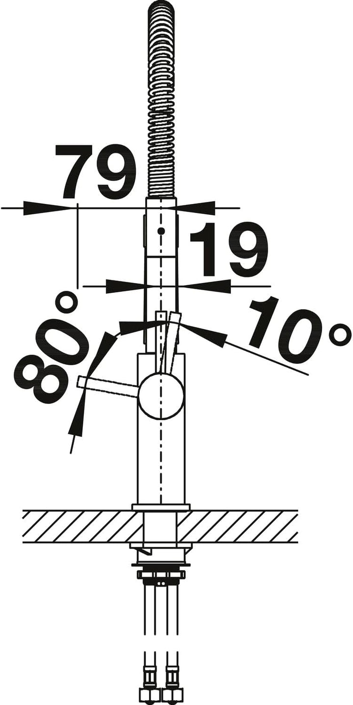 Blanco Catris-S, Einhandmischer mit ausziehbarer Schlauch-Brause / Küchenarmatur Hochdruck, Chrom, 1