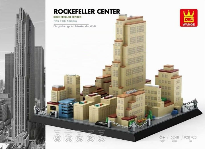 WANGE Architekturmodell zum Bauen mit Bausteinen. Rockefeller Center, New York., Rockefeller Center
