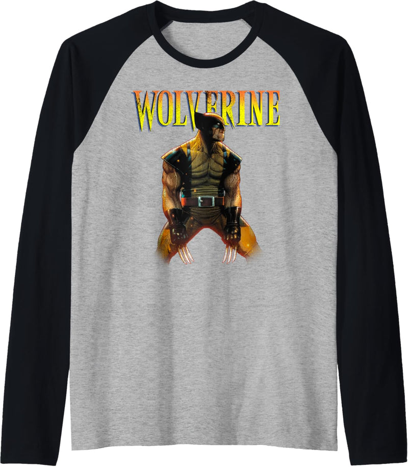 Marvel X-Men Wolverine Side Profile Logo Raglan