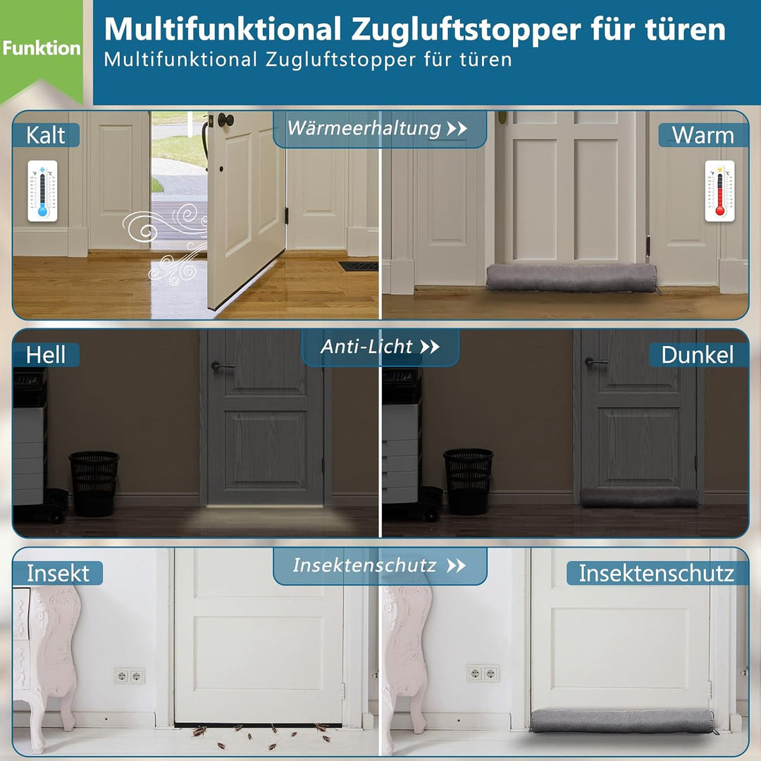 HooTown Zugluftstopper für türen, 82cm Schwerer Zugluftstopper tür Zugluftstopper Windstopper Türluf