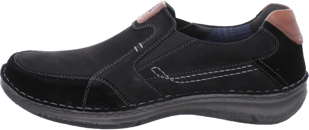 Josef Seibel Herren Slipper Anvers 63,Weite K (Extra weit),Wechselfussbett 45 EU X-Weit Schwarz Komb