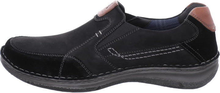 Josef Seibel Herren Slipper Anvers 63,Weite K (Extra weit),Wechselfussbett 45 EU X-Weit Schwarz Komb