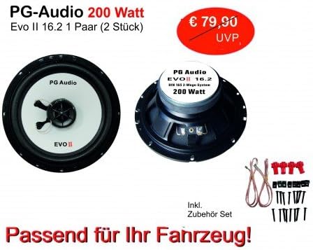 Evo II 16.5 Koaxial Lautsprecher Set, Schwarz, 200 Watt, 2-Wege, Kabelgebunden, Mindestens 2 Jahre G