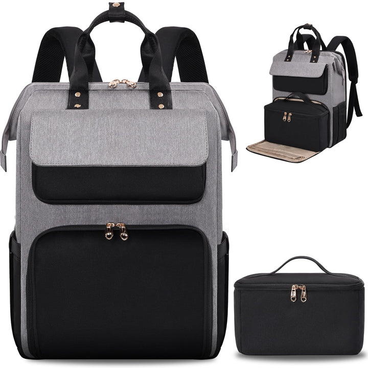BERTASCHE Lunch Rucksack, Laptop Rucksack Damen 15,6 Zoll mit Isoliertes Kühltasche, 2-in-1-Arbeitsr