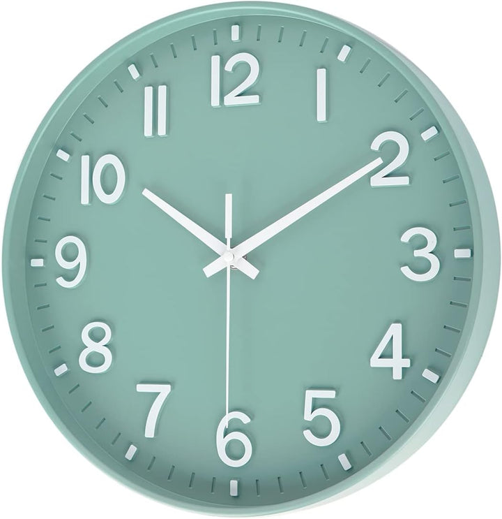 HZDHCLH 30cm Lautlos Wanduhr Schleichende Sekunde mit Arabisch Ziffer ohne Ticken für Dekoration Woh