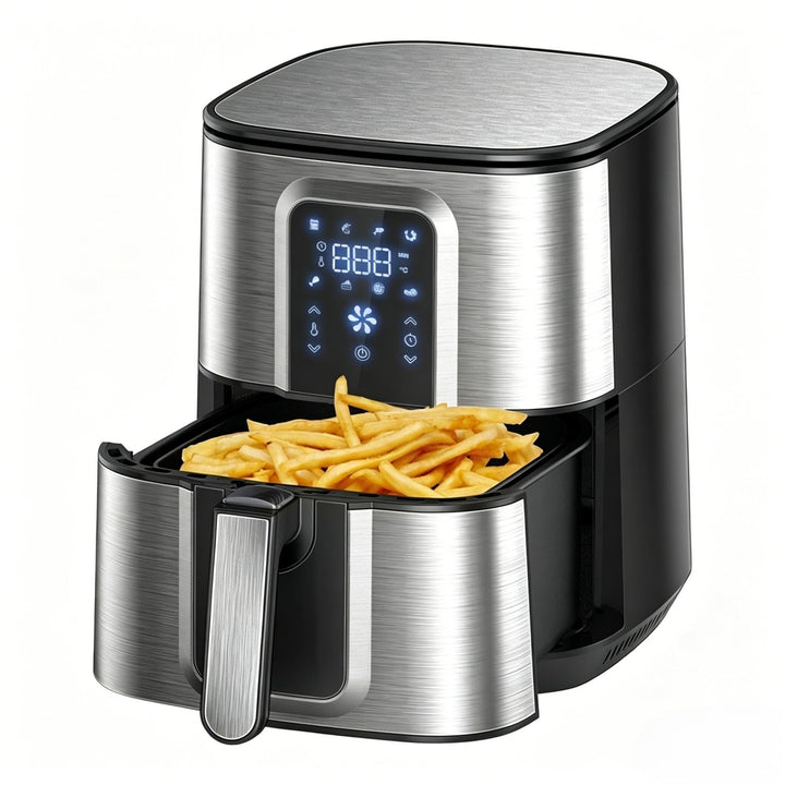 OZEANOS OT-AF-55SM-DIGITAL 5.5L Hot Air Fryer, 1800W Power, Digital Touch Panel, Prefabricated Progr