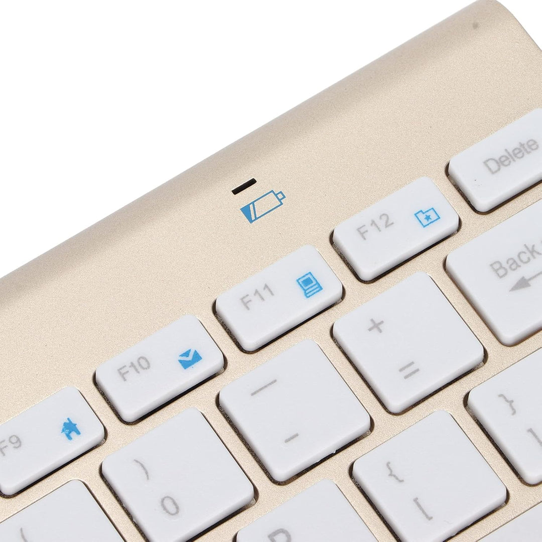 ciciglow Kabellose Tastatur-Maus-Kombination, Ultraslim 2,4-GHz-Tastatur und -Maus-Set mit 78 Tasten