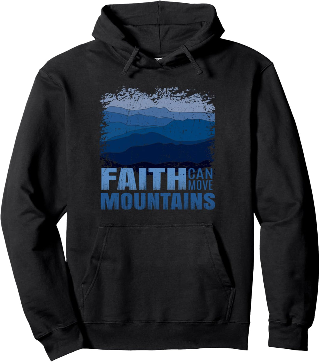 Schrift Vers christlicher Glaube kann Berg Zitat bewegen Pullover Hoodie