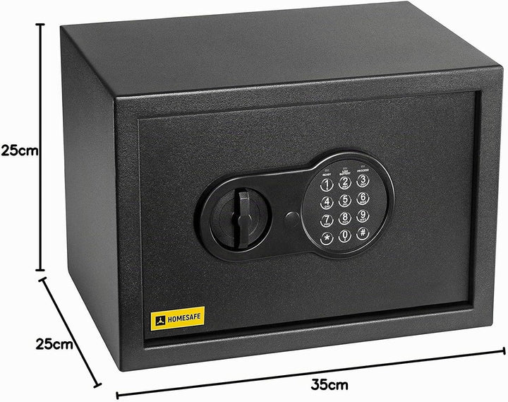 Homesafe HV25E Tresor Safe mit Schlüssel Elektronischem Möbeltresor, Dokumententresor, Elektronische