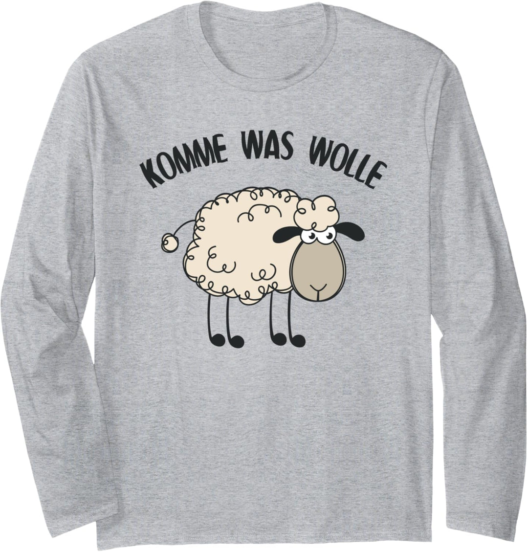 Schaf Landwirte Komme Was Wolle - Bauern Schafe Schäfchen Langarmshirt