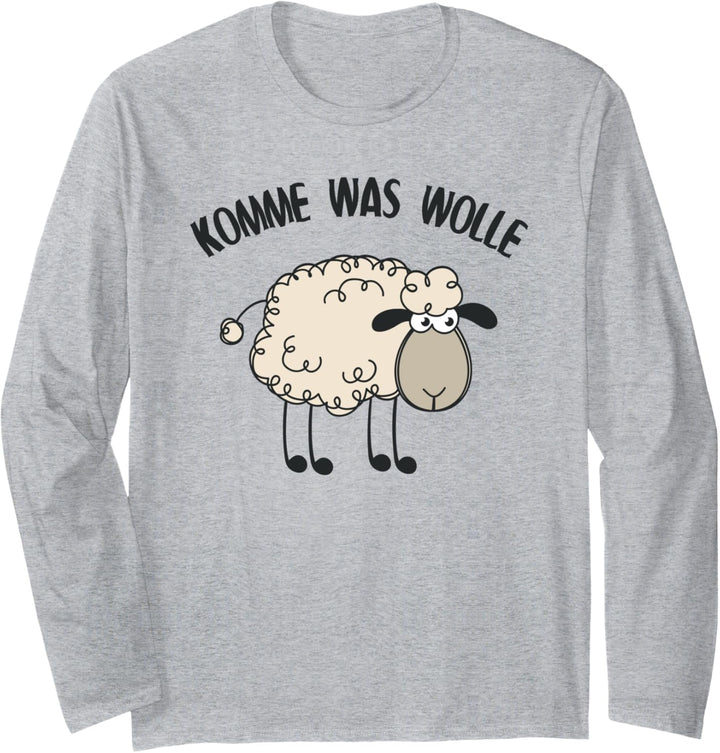 Schaf Landwirte Komme Was Wolle - Bauern Schafe Schäfchen Langarmshirt