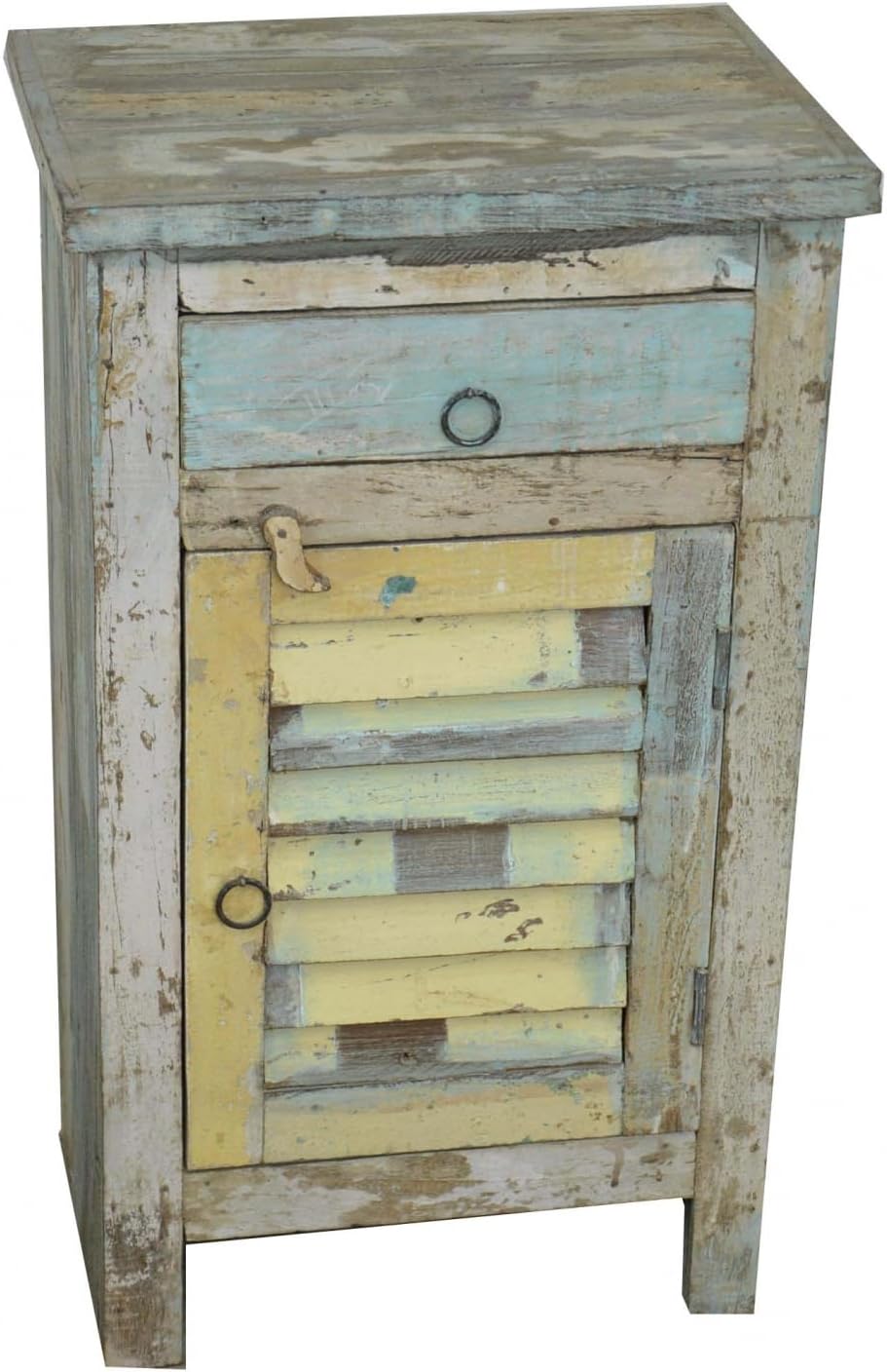 GURU SHOP Vintage Beistellschrank, Kommode, Nachttischschrank, Flurschrank - Modell 40, Braun, 75x45