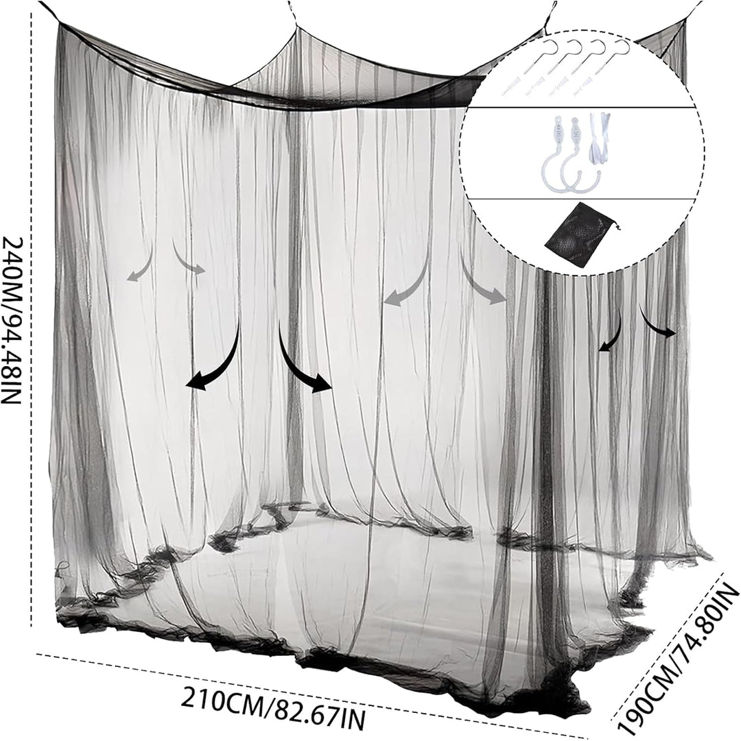 Moskitonetz Doppelbett 1.9 x 2.1 x 2.4 m Doppelbett Reise Insektennetz, Grosses Moskitonetz Bett Rec