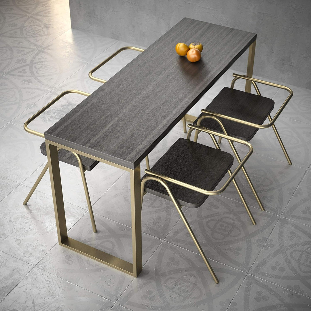 sossai® Stahl Tischkufen (pulverbeschichtet) TKK1 | Farbe: Gold-Messing | 2 Stück | Breite 60 cm x H