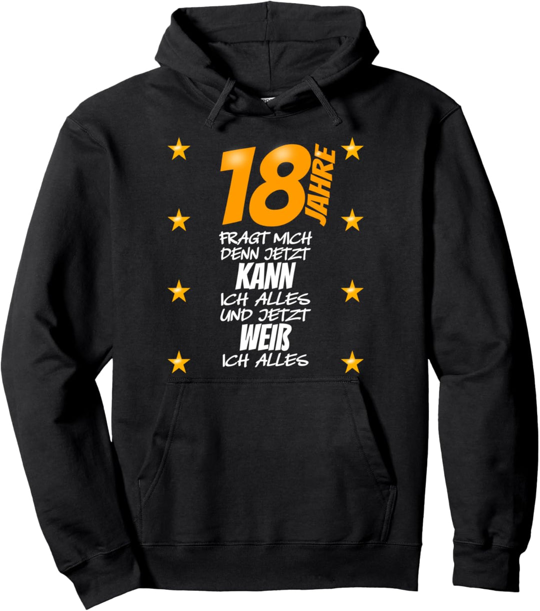 Endlich 18, Geburtstag Volljährig Party Geburtstagsfeier Pullover Hoodie