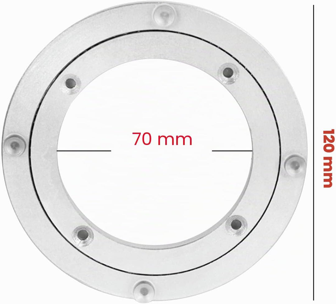 Robuster Drehteller aus Aluminiumlegierung, drehbares Kugellager, runder Esstisch, Glatte Drehplatte