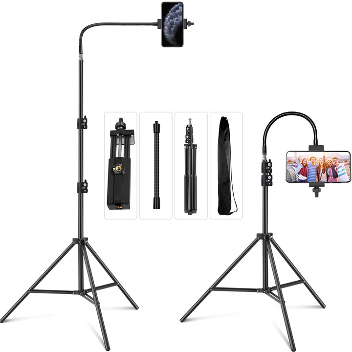 Handy Stativ Ringlichter Stativ, Verstellbarer Handy Video Ständer für iPhone Kamera, Videoaufnahme,