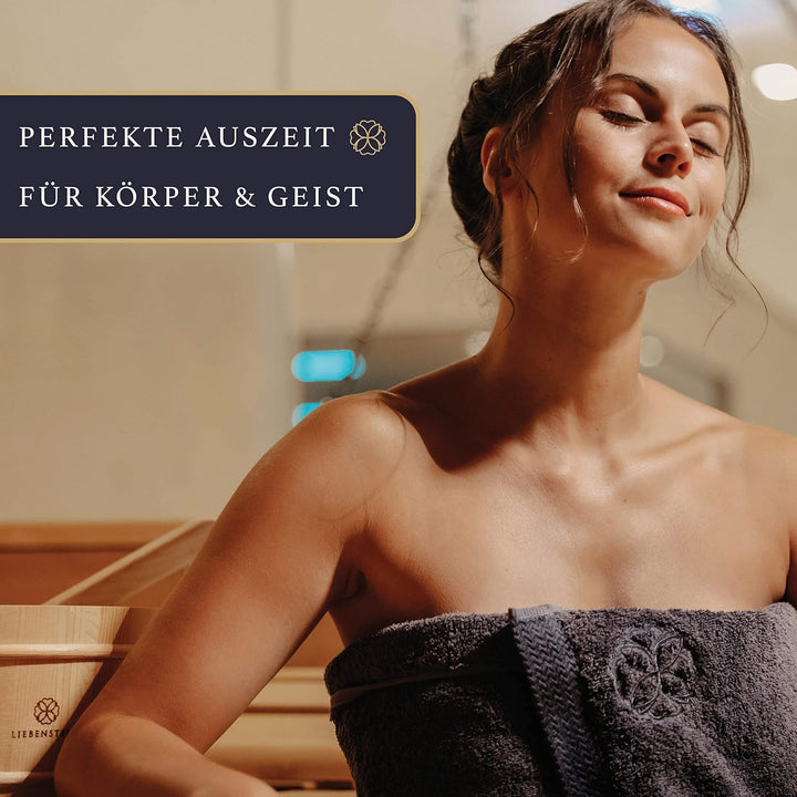 Liebenstein® Sauna Eimer mit Kelle [4L] – handgefertigt aus finnischem Kiefernholz – hochwertiges Sa