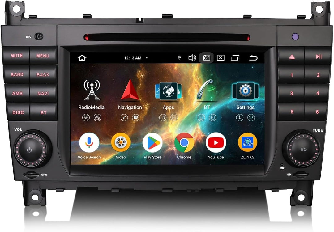 Erisin Acht Kern Android 14 Autoradio DVD 4GB+64GB GPS Navigation Für Mercedes Benz C/CLC/G-Klasse W