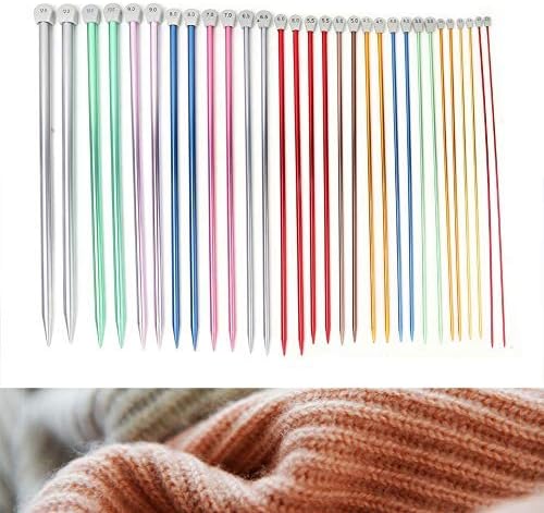 Stricknadel-Set, 15 Paar bunte oxidierte Pullover Garn Nadel DIY Hand stricken Tool Bar Nadel SetStr