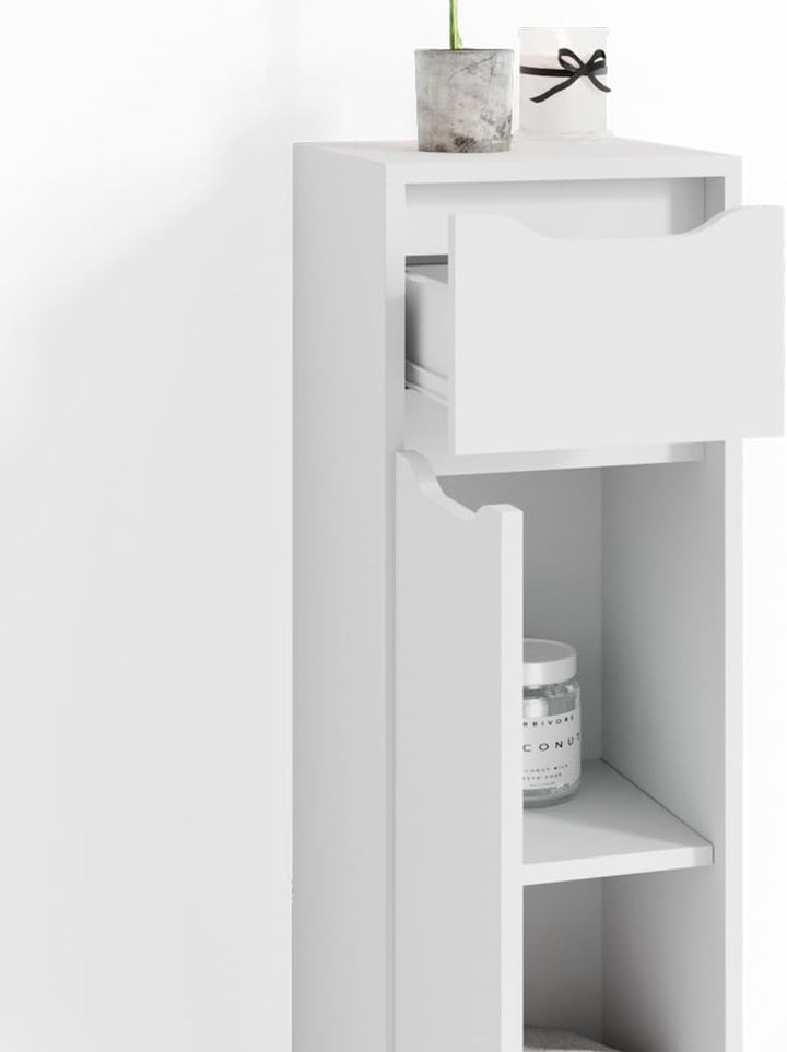 Vicco Midischrank Ruben, Weiss, 30 x 97.5 cm, zur Aufbewahrung im Bad, kompatibel mit Ruben Collecti