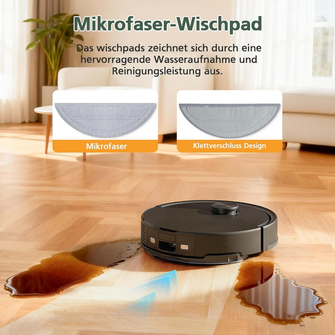 24 Stück Zubehör Ersatzteile für Roborock Q10 S5+/Q10 S5 Saugroboter, 2 Rollenbürste, 4 HEPA-Filter,