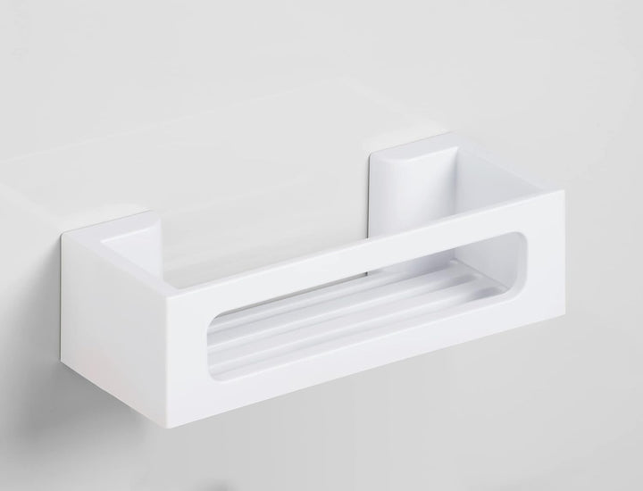 WENKO Turbo-Loc® Wandablage Bralia, Bad-Ablage aus Kunststoff, Befestigen ohne Bohren, tiefes Körbch