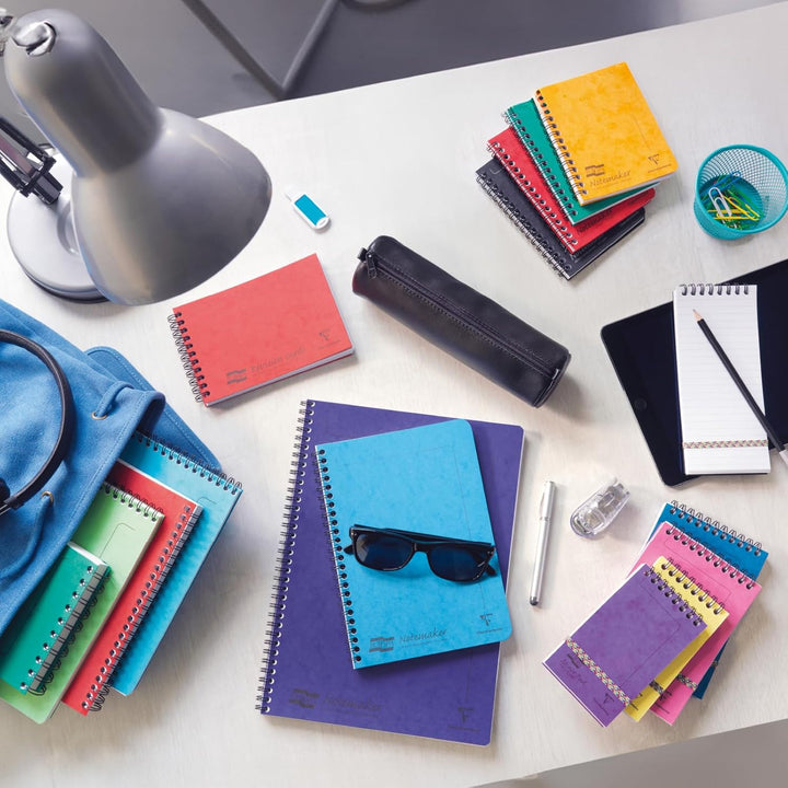 Clairefontaine 4850Z - Packung mit 10 Blöcken Europa Notemaker, Doppelspiralheft DIN A5, 14,8x21 cm,