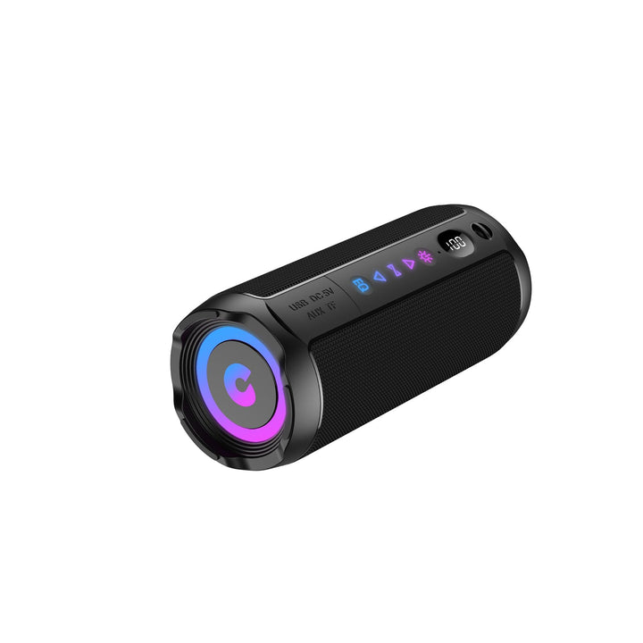 Bluetooth Lautsprecher mit Licht, Bluetooth 5.4 Musikbox,25W Dual Lautsprecher, LED Anzeige & 25 Std
