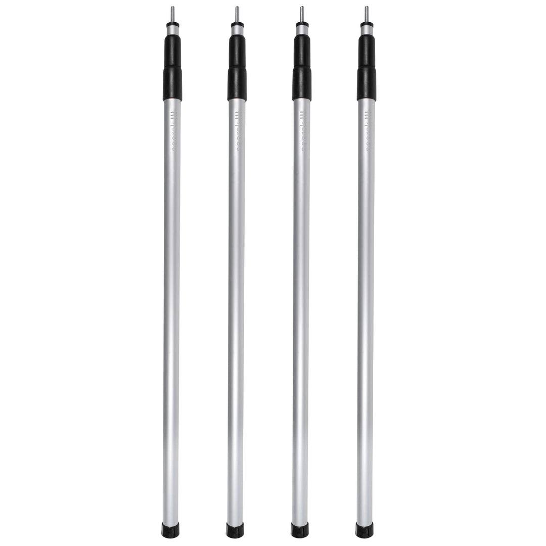 noorsk® Aufstellstangen Set Aluminium 4 oder 6 Stück Teleskopstangen 80-180 cm oder 100-240 cm für V